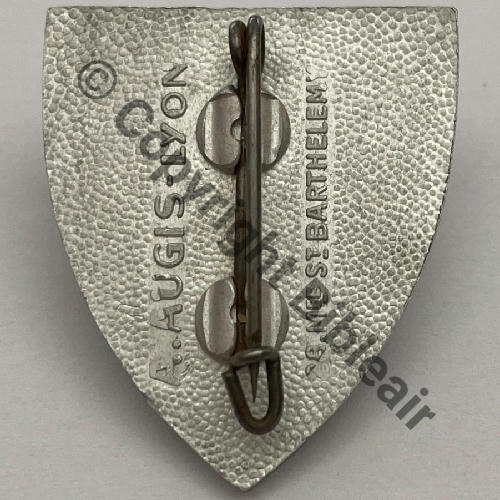 Grpe de ROSELEND  A.AUGIS LYON ST.BARTH 2Lign 2Griffes Dos grenu Alu peint Src.historiacollection2a PV520Eur 